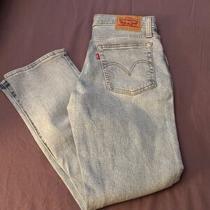 Levi's Sky Blue wedgie straight jeans 26